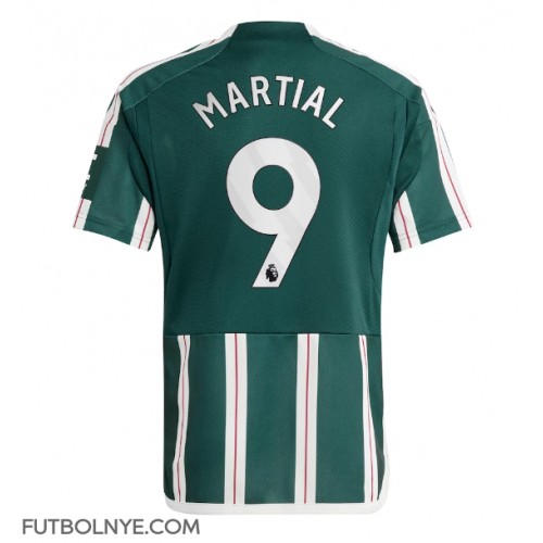 Camiseta Manchester United Anthony Martial #9 Visitante Equipación 2023-24 manga corta